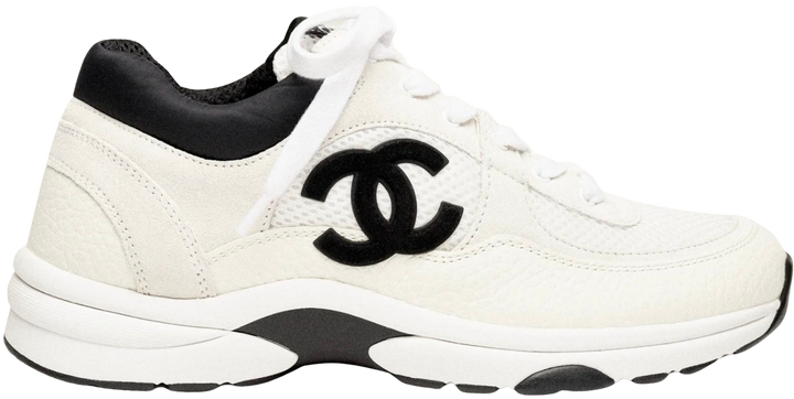 Chanel 'White' Mesh Calfskin Sneakers