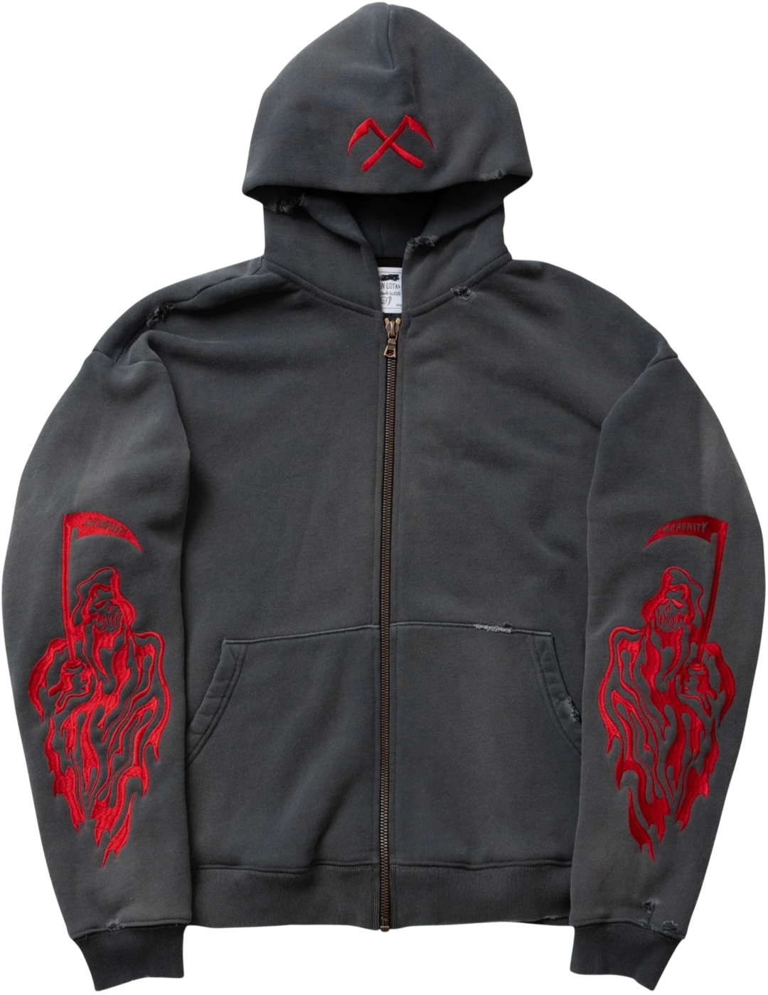 Warren Lotas 'Serenity' Reaper Zip Up Hoodie