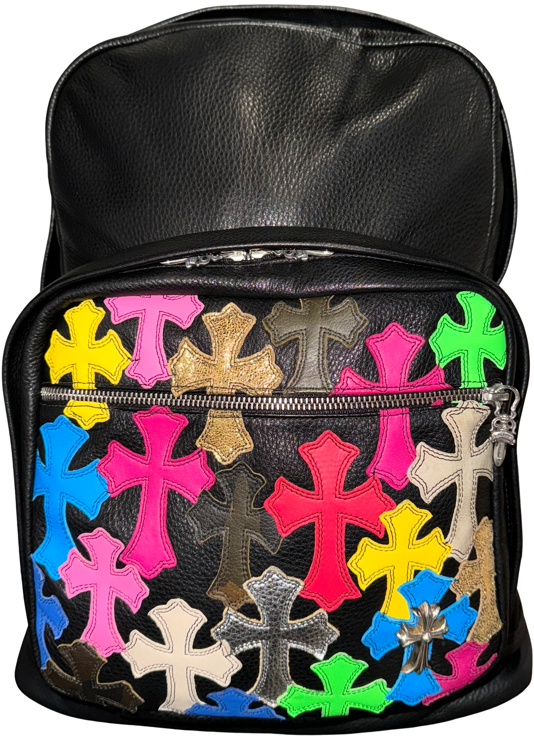 Chrome Hearts Multicolor Leather Cross Patch Backpack