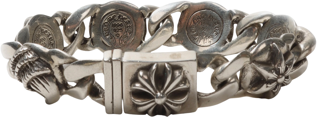 Chrome Hearts 'Multi Emblem' 7in Cuban Link Bracelet