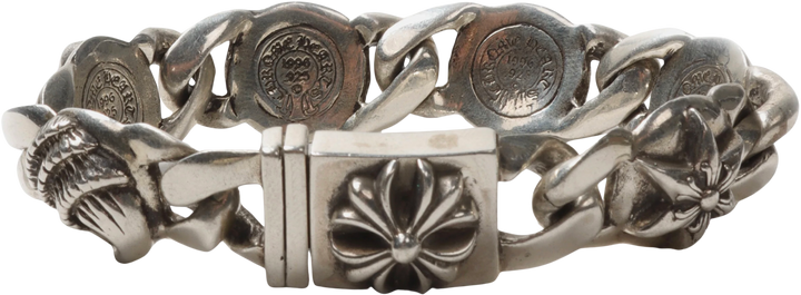 Chrome Hearts 'Multi Emblem' 7in Cuban Link Bracelet