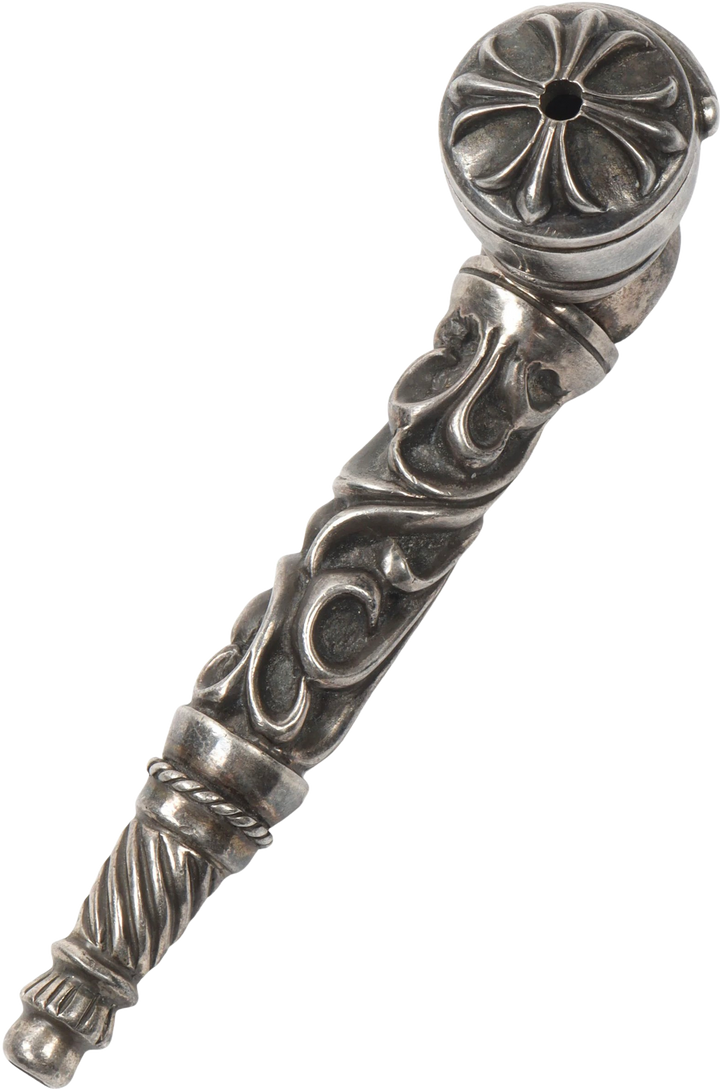 Chrome Hearts 'Floral Scroll' Silver Pipe