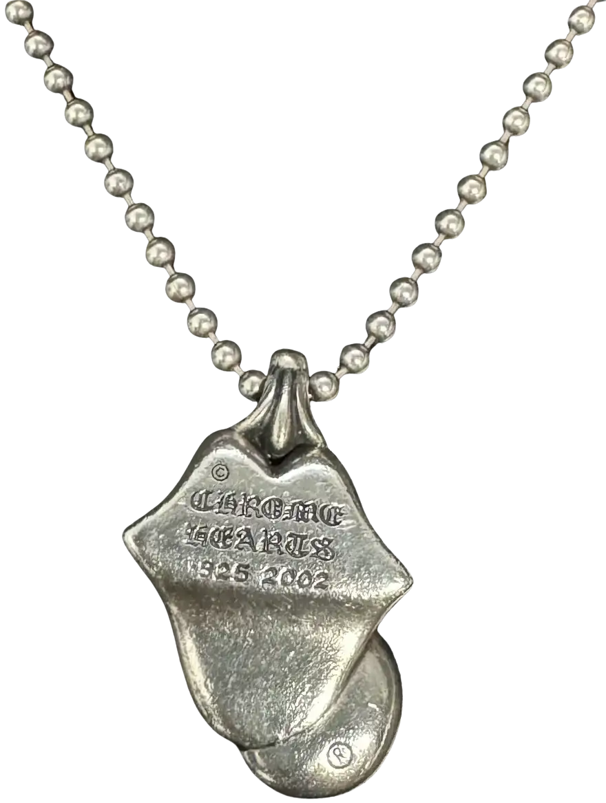 Chrome Hearts 'Rolling Stones' Silver Pendant Necklace
