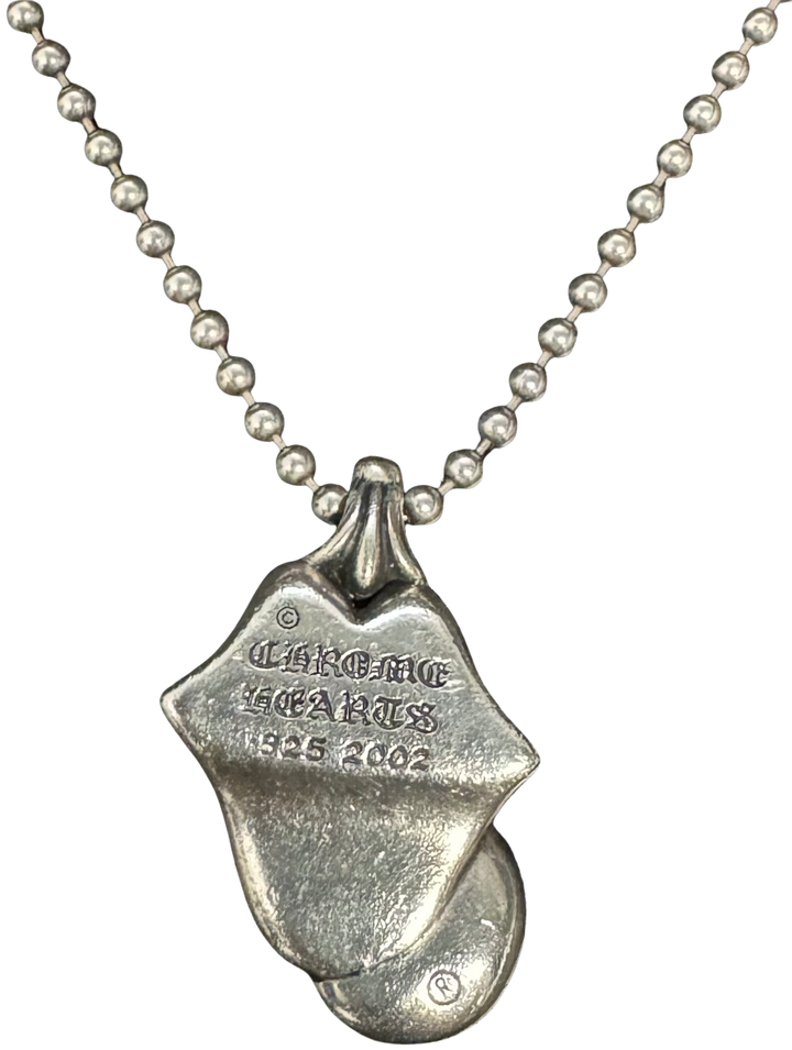 Chrome Hearts 'Rolling Stones' Silver Pendant Necklace