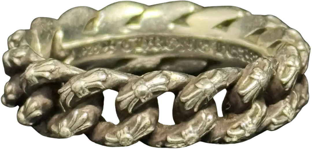 Chrome Hearts 'Mini Fancy Link' Cuban Silver Ring