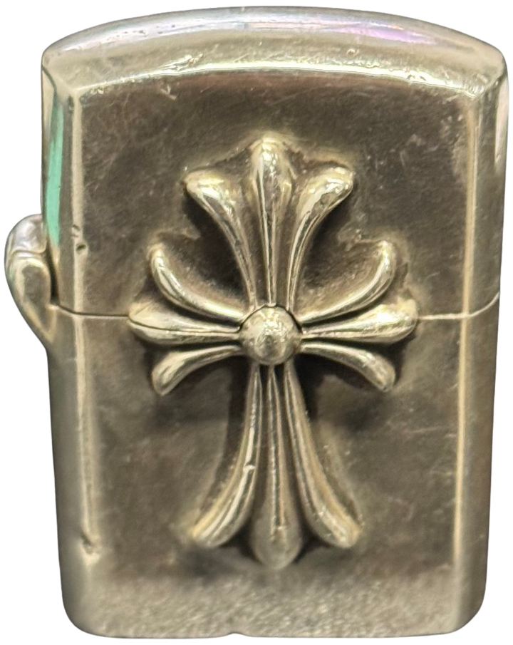 Chrome Hearts 'Cross' Silver Zippo Lighter
