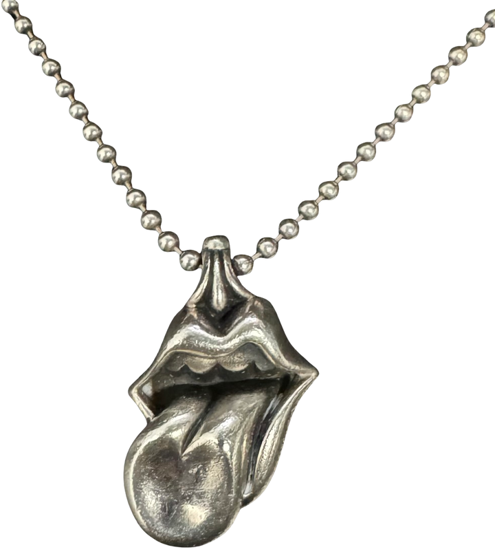 Chrome Hearts 'Rolling Stones' Silver Pendant Necklace