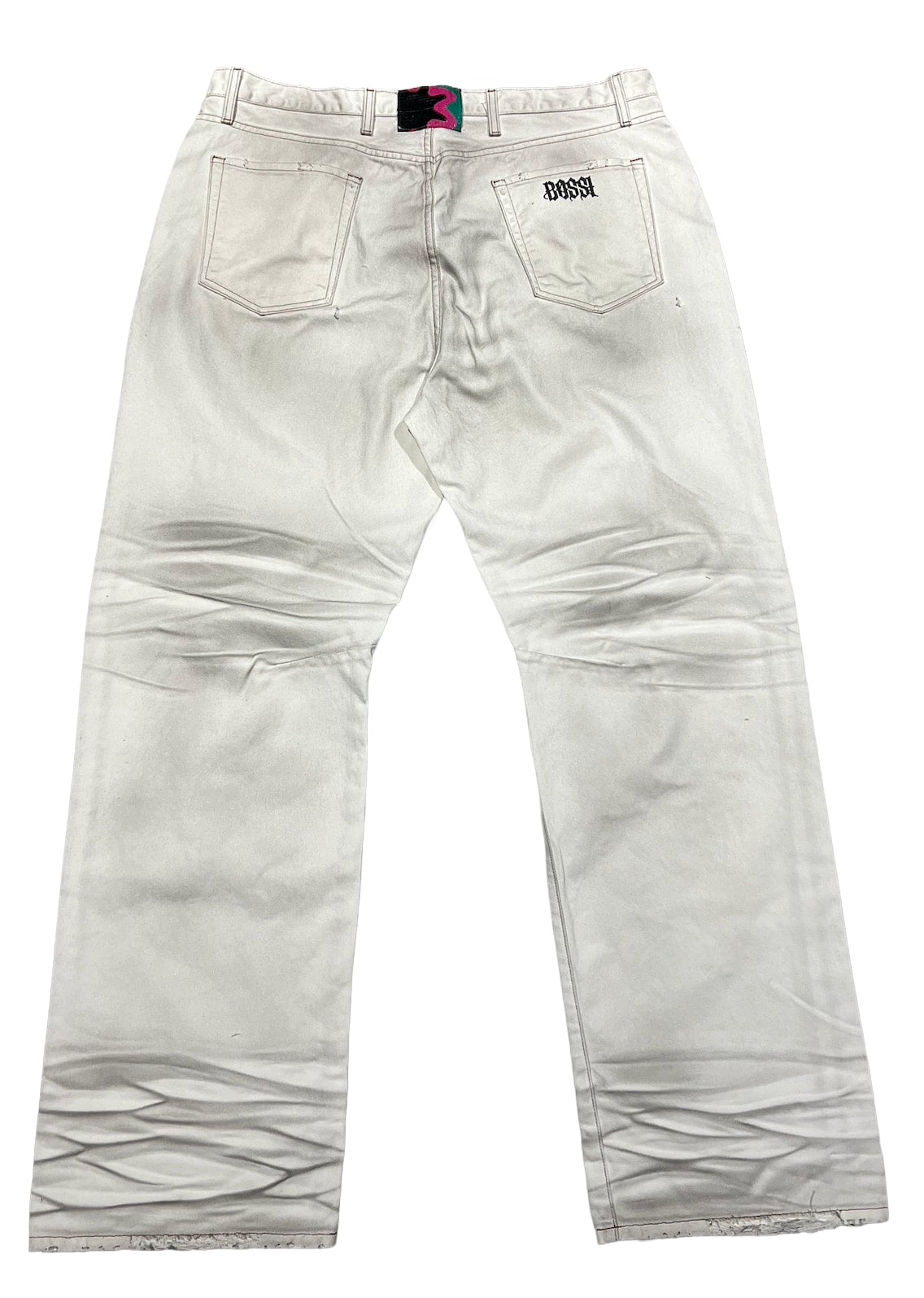 Bossi 'Road Wash' White Jeans