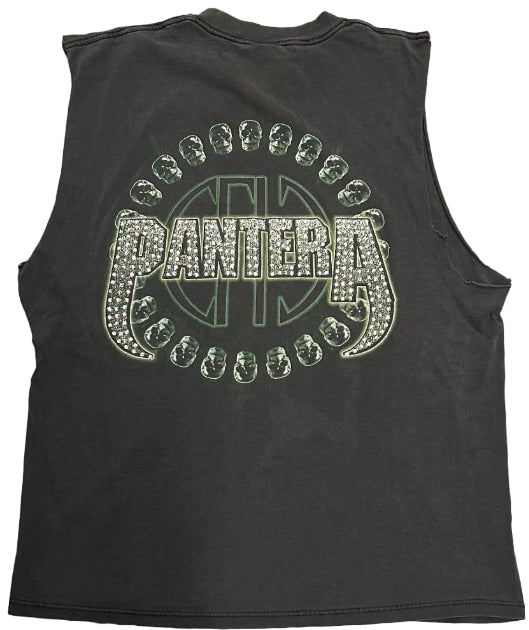 Pantera 'Skull Wings' Rhinestone Vintage Cutoff Tee