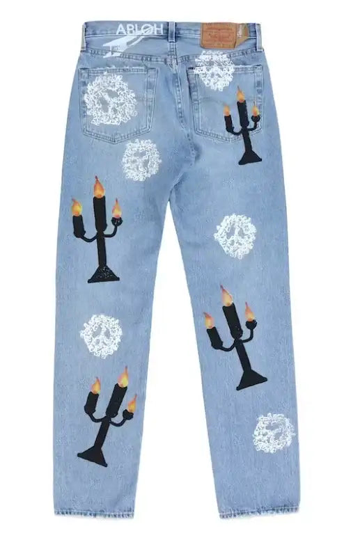 Denim Tears x Virgil Abloh 'Message in a Tear' Printed Jeans