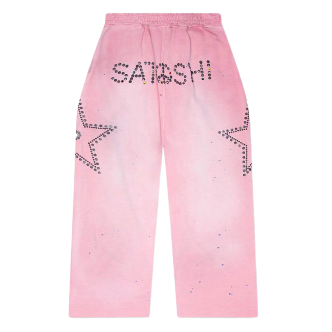 Satoshi Nakamoto 'Pink' Star Studded Sweatpants