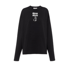 Miu Miu 'Black' Embroidered Bunny Longsleeve