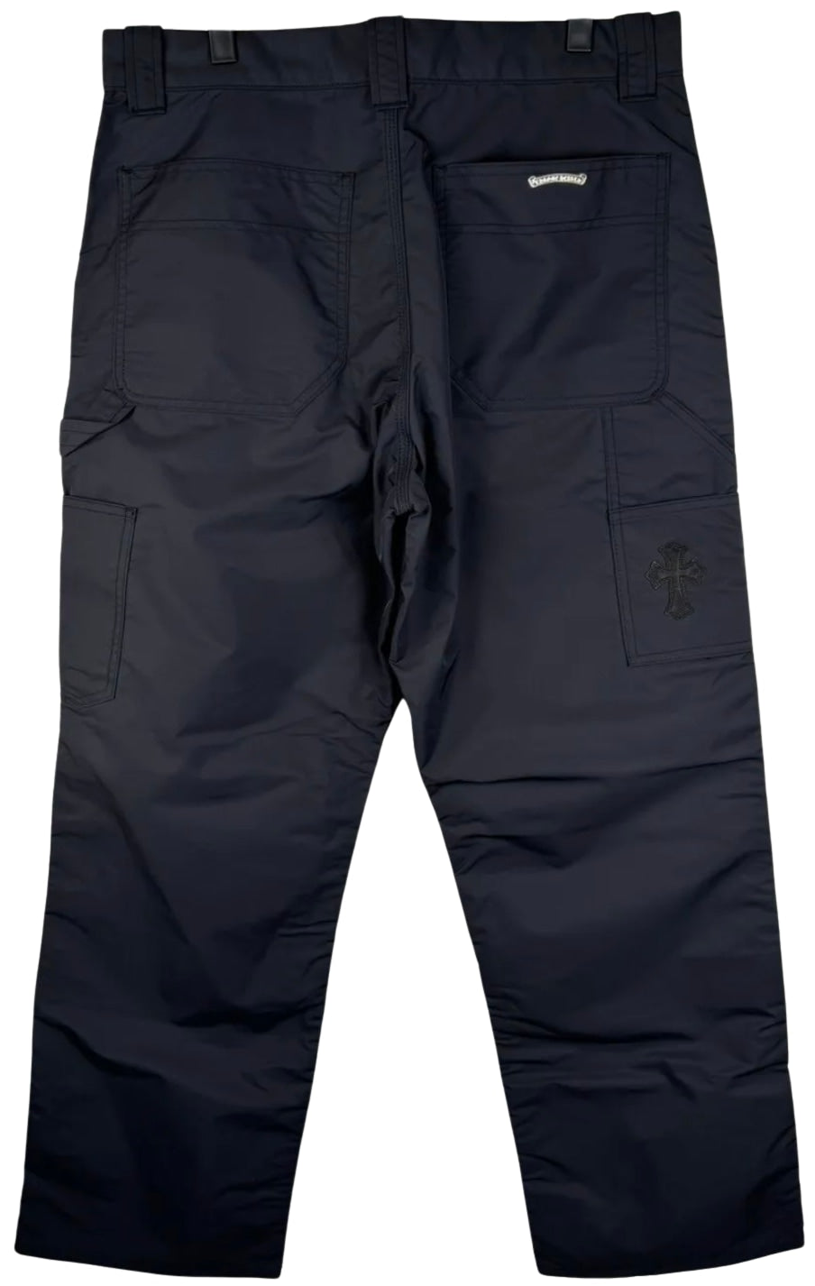 Chrome Hearts 'Black' Leather Nylon Carpenter Double Knee Pants