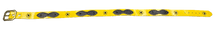 Studded 'Black Leather Sun Gem' Yellow Belt