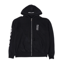 Chrome Hearts 'Vertical Logo FU Hood' Thermal Zip Up Black Hoodie