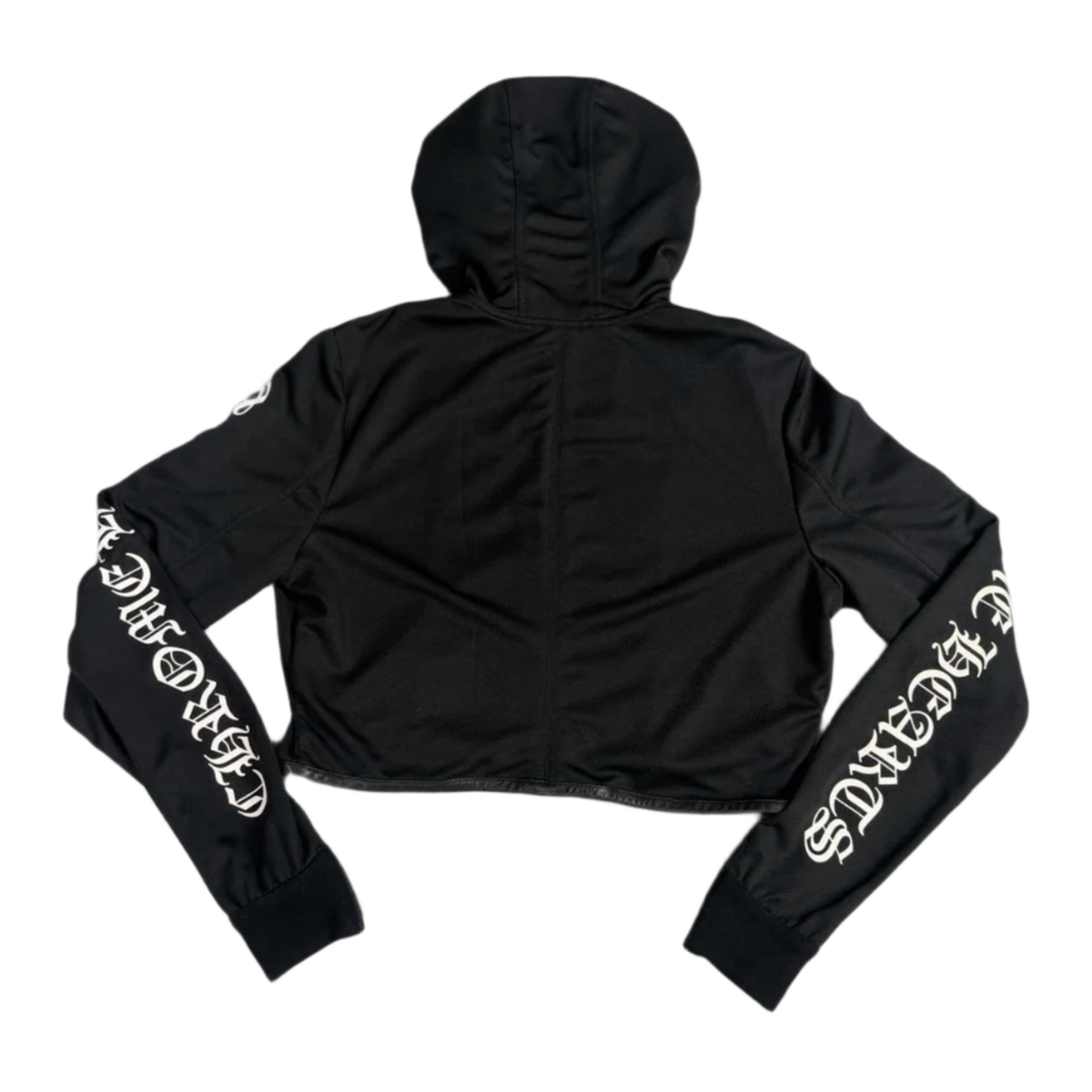 Chrome Hearts 'Black' Horseshoe Cropped Mesh Zip Up Hoodie
