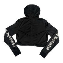 Chrome Hearts 'Black' Horseshoe Cropped Mesh Zip Up Hoodie