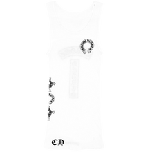 Chrome Hearts 'White' T Bar Horseshoe Cross Tank Top