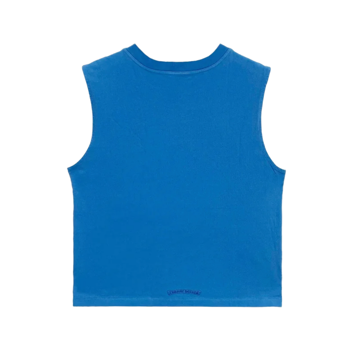 Chrome Hearts 'Blue' Flocked Triple Cross Tank Top