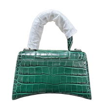 Balenciaga Hourglass XS 'Crocodile Embossed Calfskin' Leather Green Handbag