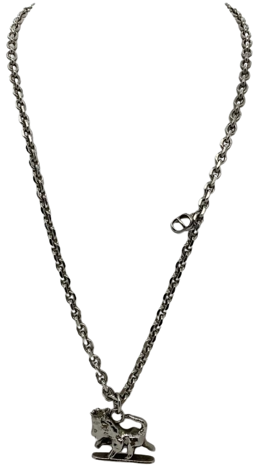 Dior x Peter Doig 'Lion' Silver Necklace