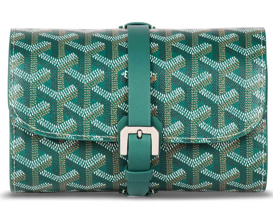 Goyard 'Double Travel' Green Watch Case