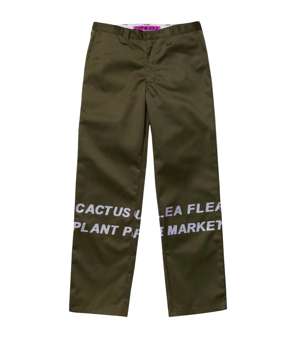 CPFM 'Reflective Logo' Olive Safety Pants