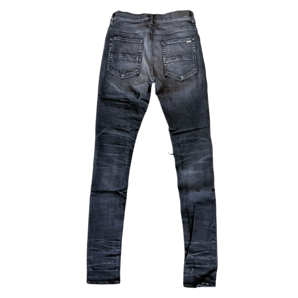 Amiri 'Aged Black Distressed Rainbow Paisley Thrasher' Jeans