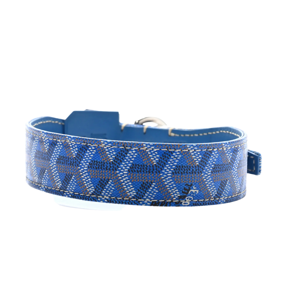 Goyard 'Goyardine Sky Blue' Dog Collar