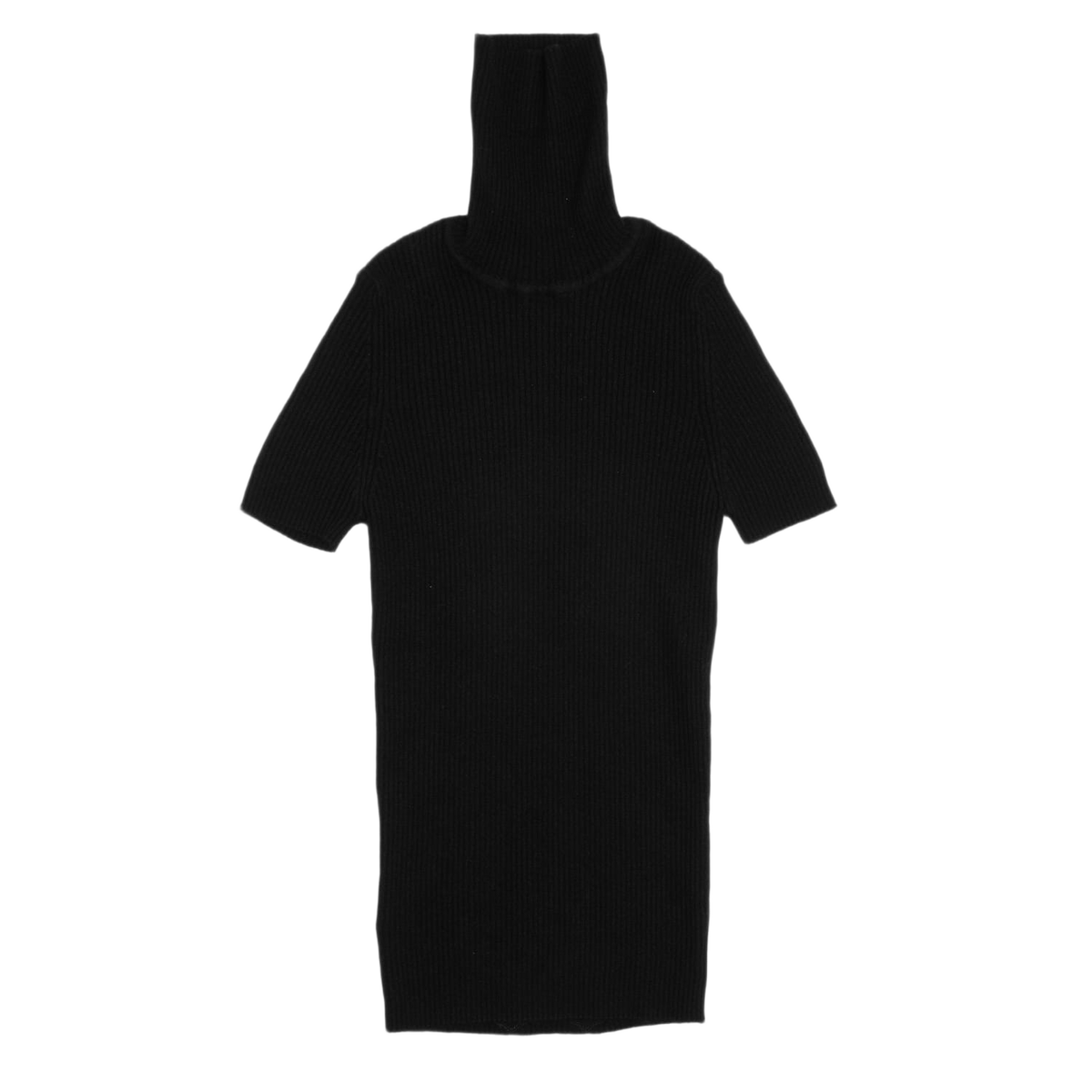 Chrome Hearts Women's 'Black' Triple Cross Patch Cashmere Short Sleeve Turtleneck 