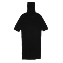 Chrome Hearts Women's 'Black' Triple Cross Patch Cashmere Short Sleeve Turtleneck 