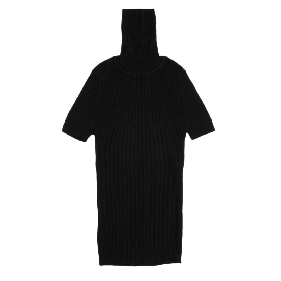 Chrome Hearts Women's 'Black' Triple Cross Patch Cashmere Short Sleeve Turtleneck 