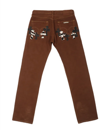 Chrome Hearts 'Zebra' 26 Patch Brown Jeans