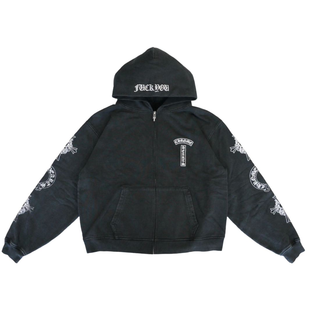 Chrome Hearts 'Black' Soap & Water Zip Up Hoodie