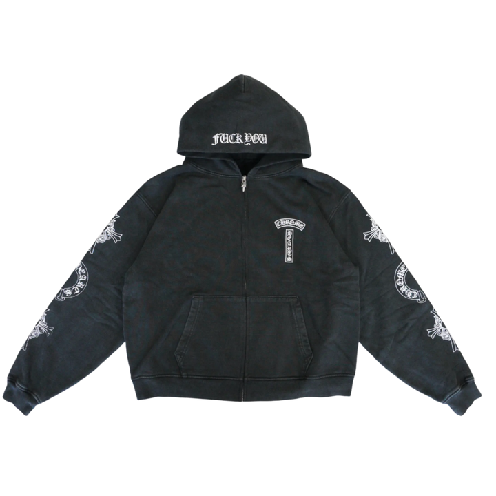 Chrome Hearts 'Black' Soap & Water Zip Up Hoodie
