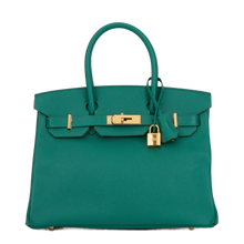 Hermes 'Malachite Epsom' Gold Hardware Birkin 30 Bag