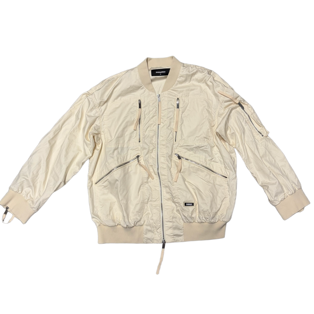 DSquared2 'Off White' Cotton Bomber Jacket