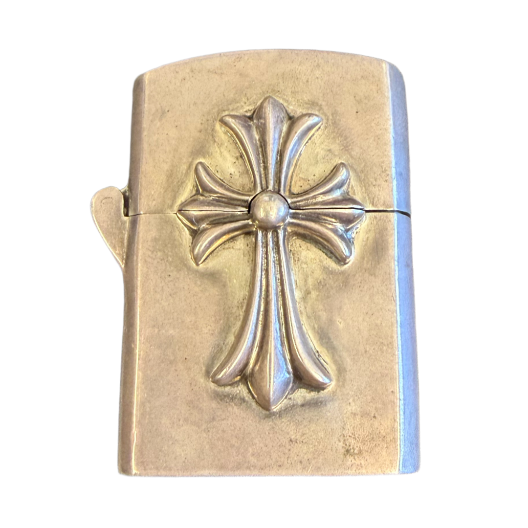 Chrome Hearts 'Silver Cross LA Fuck You' Zippo Lighter