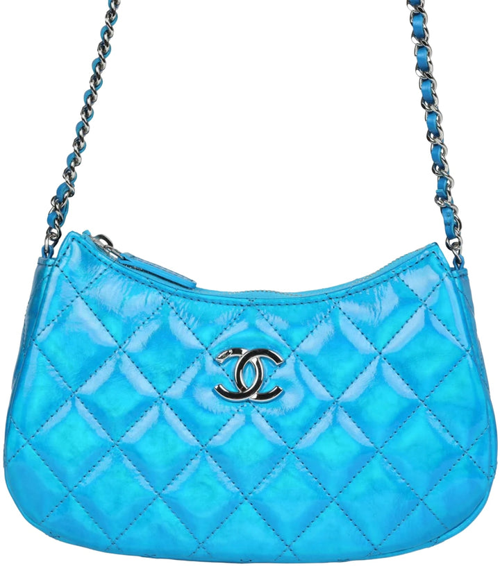Chanel 'Blue' 24C Metallic Mini Hobo Bag