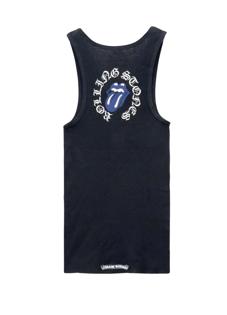 Chrome Hearts 'Rolling Stone' Black Tank Top