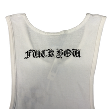 Chrome Hearts Vintage White 'Studded Cross T Bar FUCK YOU' Tank Top