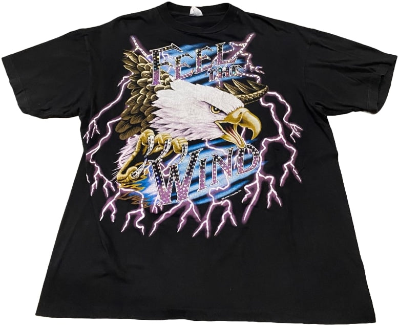 American Thunder 'Feel The Wind' Rhinestone Vintage Tee