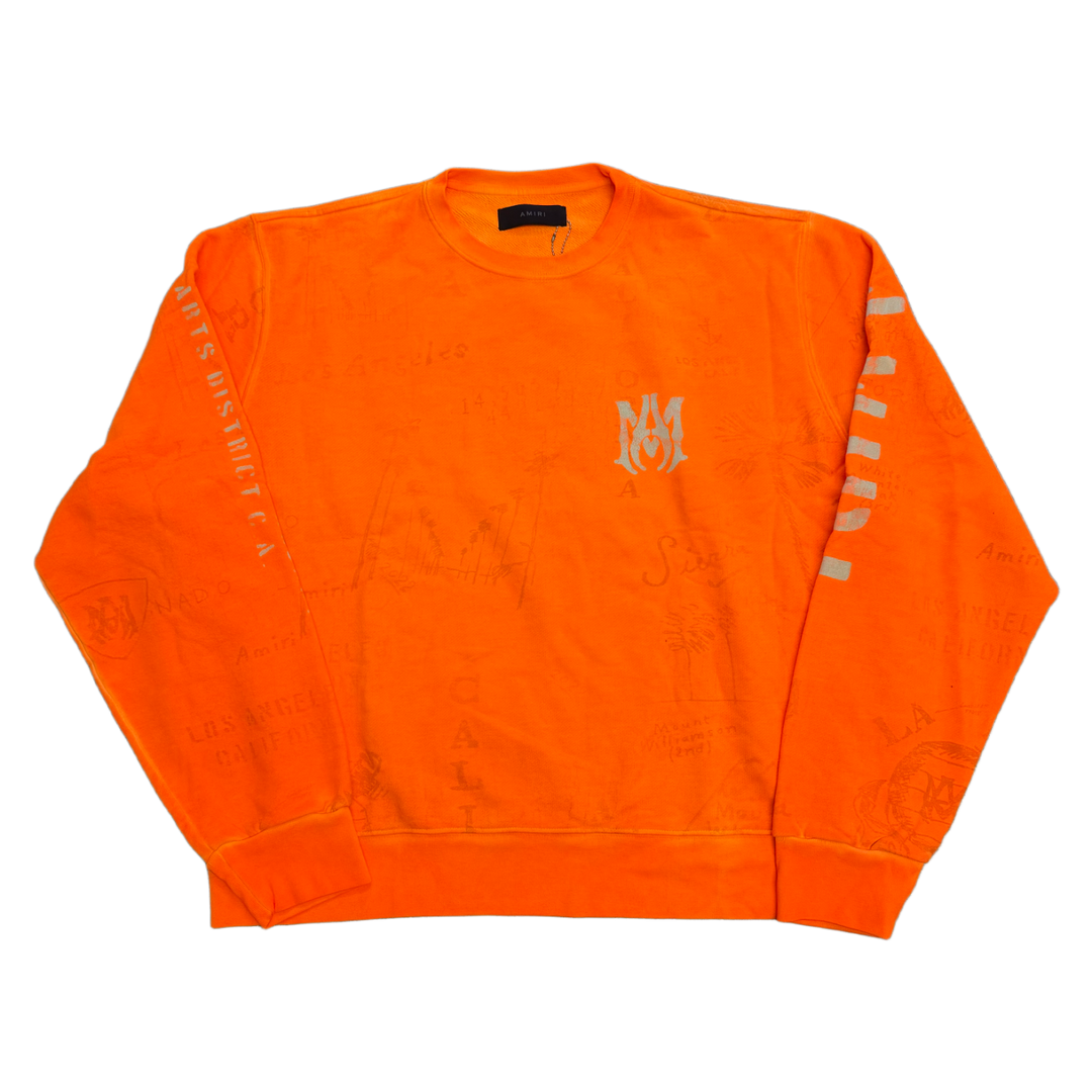 Amiri 'Orange' Stencil Crewneck