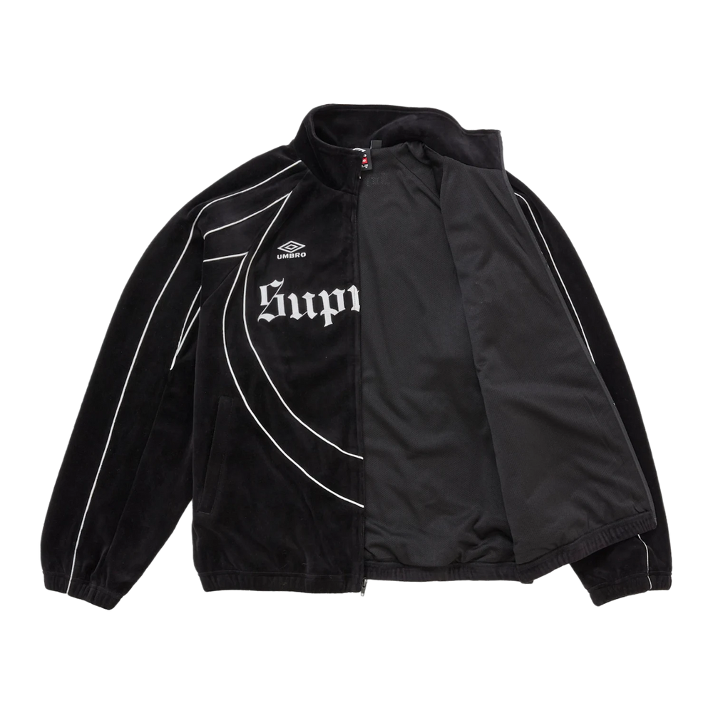 Supreme Umbro 'Black' Velour Track Jacket