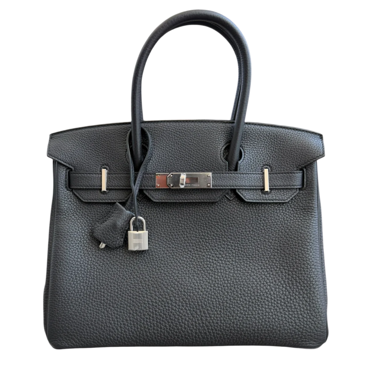 Hermès 'Black Togo' Palladium Hardware Birkin 30 Bag