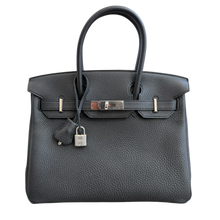 Hermès 'Black Togo' Palladium Hardware Birkin 30 Bag