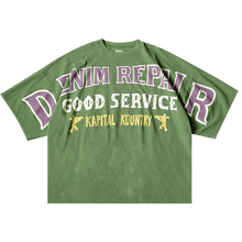 Kapital 'Denim Repair'  Green Jersey Tee