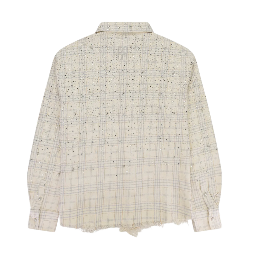 Birth Of Royal Child 'Beige' Pearl And Diamond Button-Down Shirt