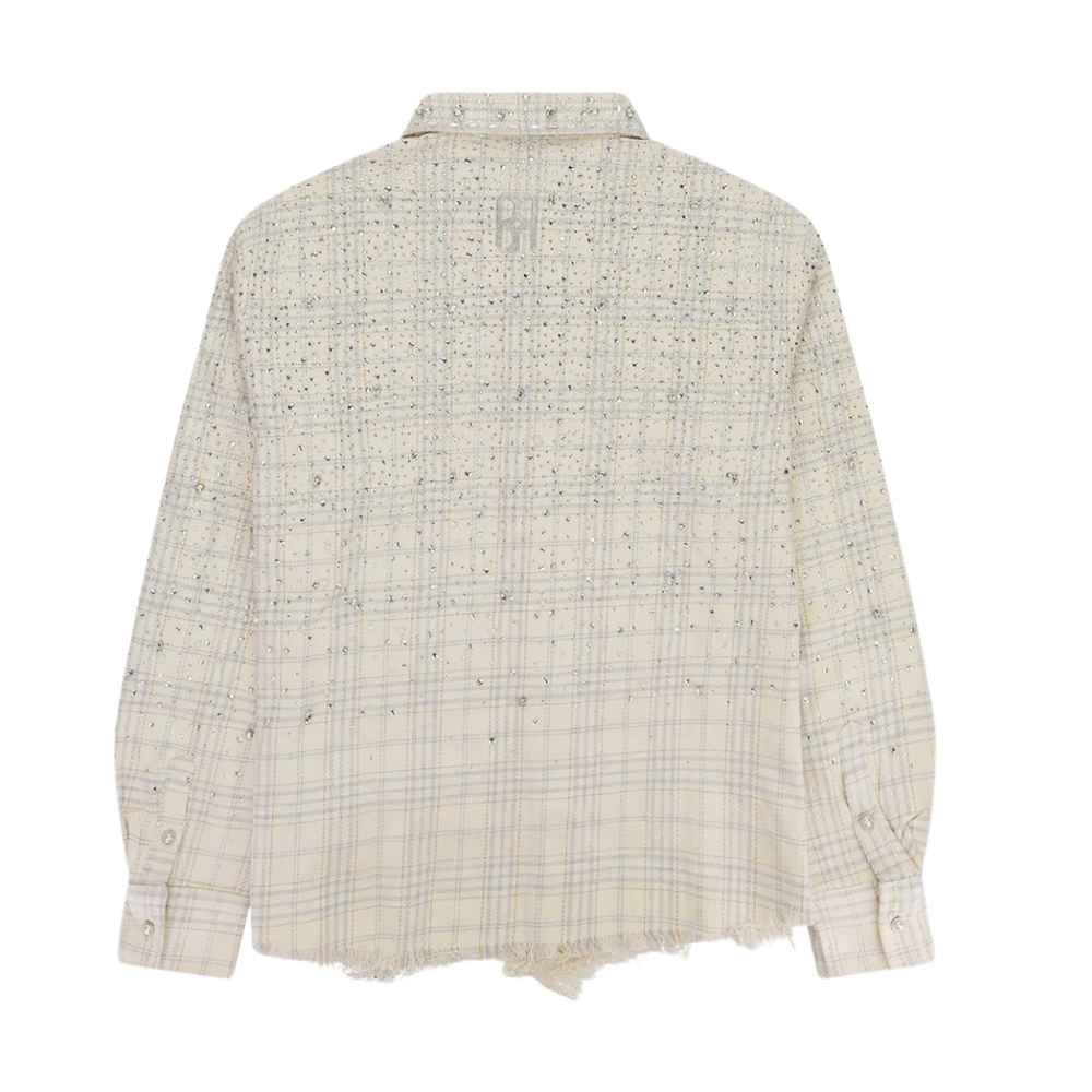 Birth Of Royal Child 'Beige' Pearl And Diamond Button-Down Shirt