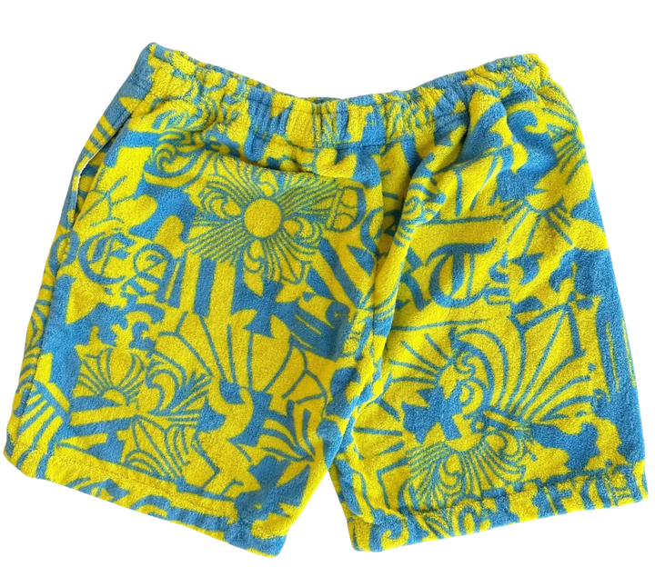 Chrome Hearts 'Yellow/Blue' Towel Shorts